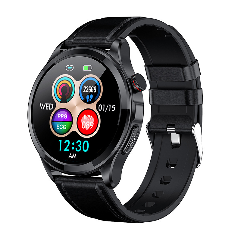 TK22 reloj inteligente Bluetooth llamada ECG no invasivo glucosa en sangre frecuencia cardíaca presión arterial reloj inteligente de ejercicio