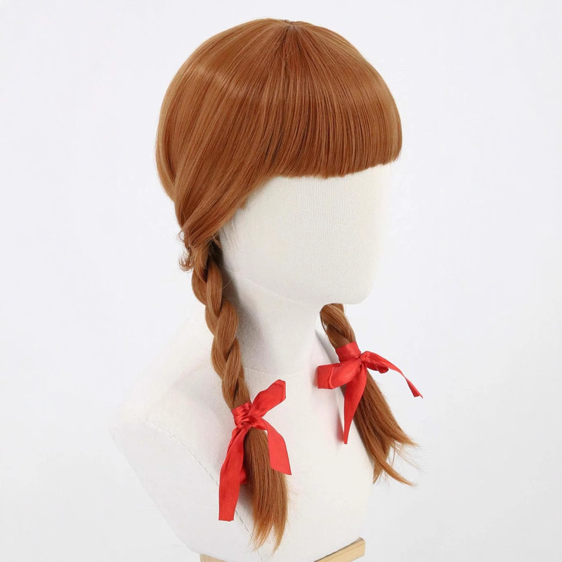 Halloween Annabelle Cosplay Role-Playing Wig Props Braided Bow Wig