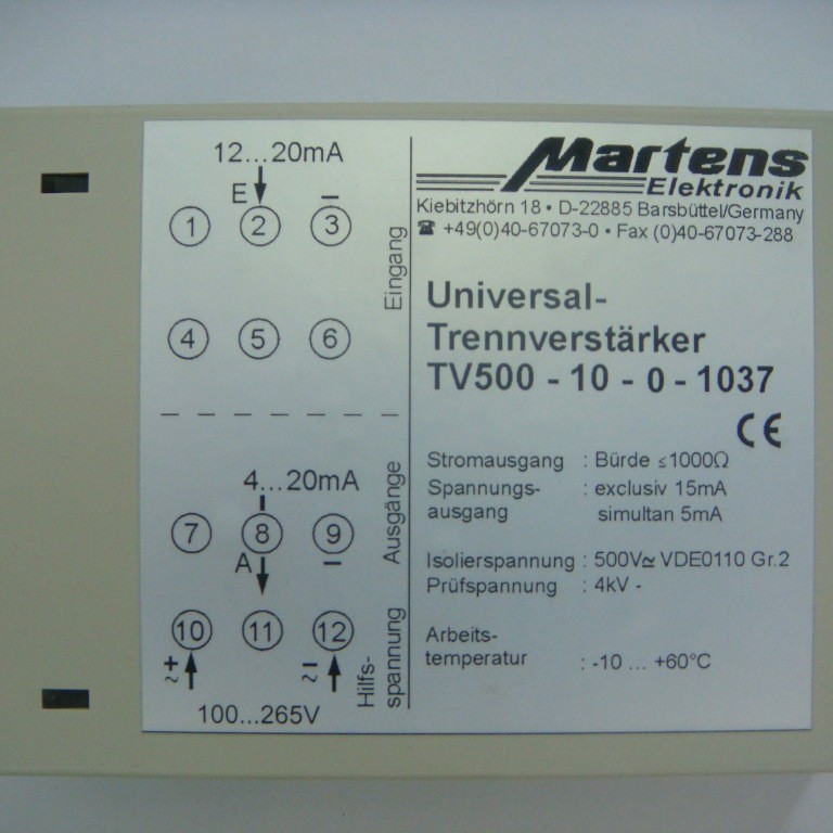 MARTENS   继电器 TV500-10-0-1037