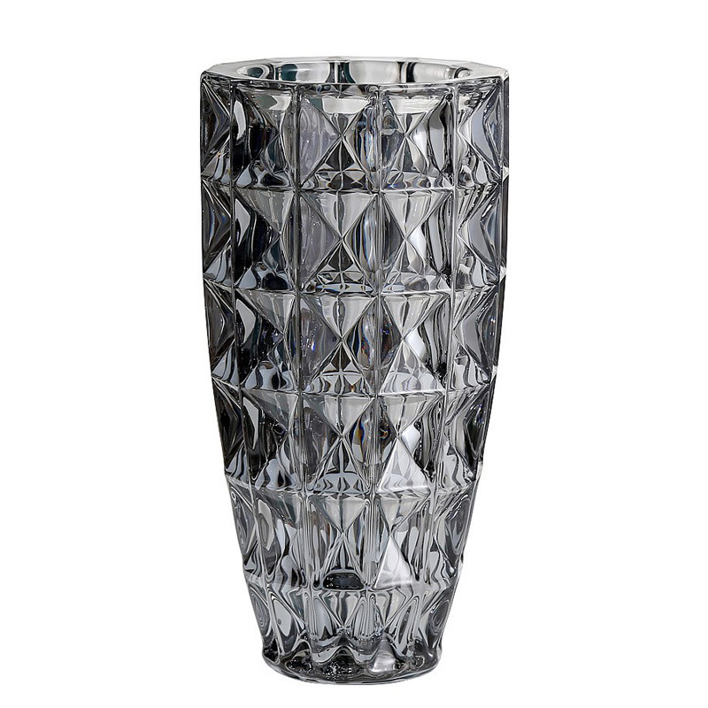 Vaso de vidrio grueso transparente de alto nivel de sensación hidropónica lirio flores rosas en el viento adornamiento de alto valor facial
