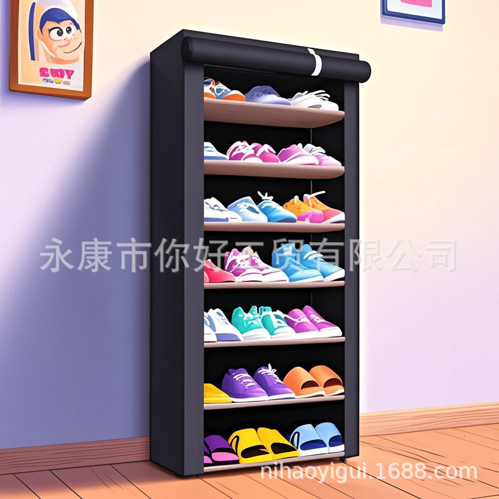 Factory Direct Sales Non-Woven Simple Shoe Cabinet Storage Shoe Rack Price Cheap Shoe Cabinet Shoe Rack Simple Shoe Rack
