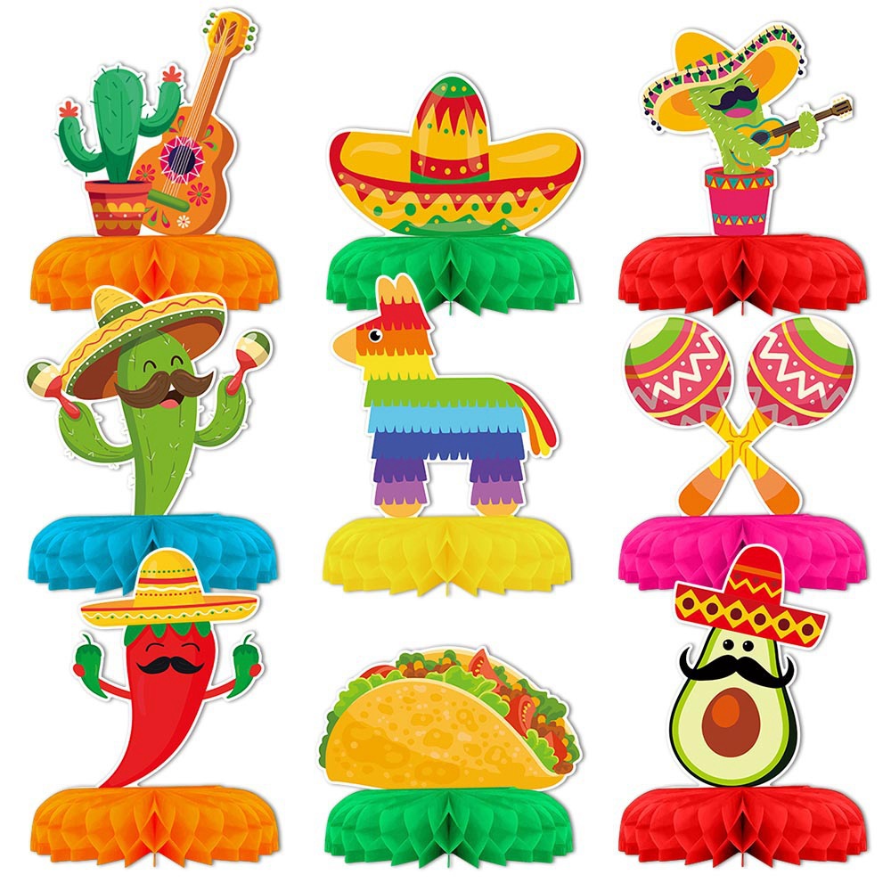 Transfronterizo nuevo mexicano fiesta decoración espiral colgante mexicano escena diseño escritorio decoración panal