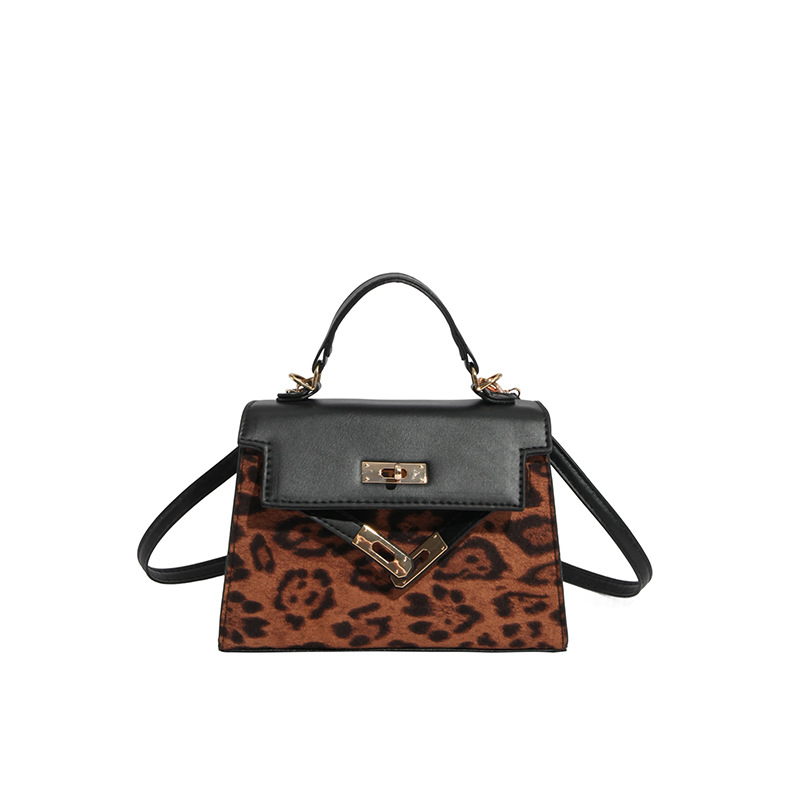 Bolso de impresión de leopardo retro 2026 invierno nuevo estilo de moda bolso Kelly nicho de alta calidad bolso de hombro universal