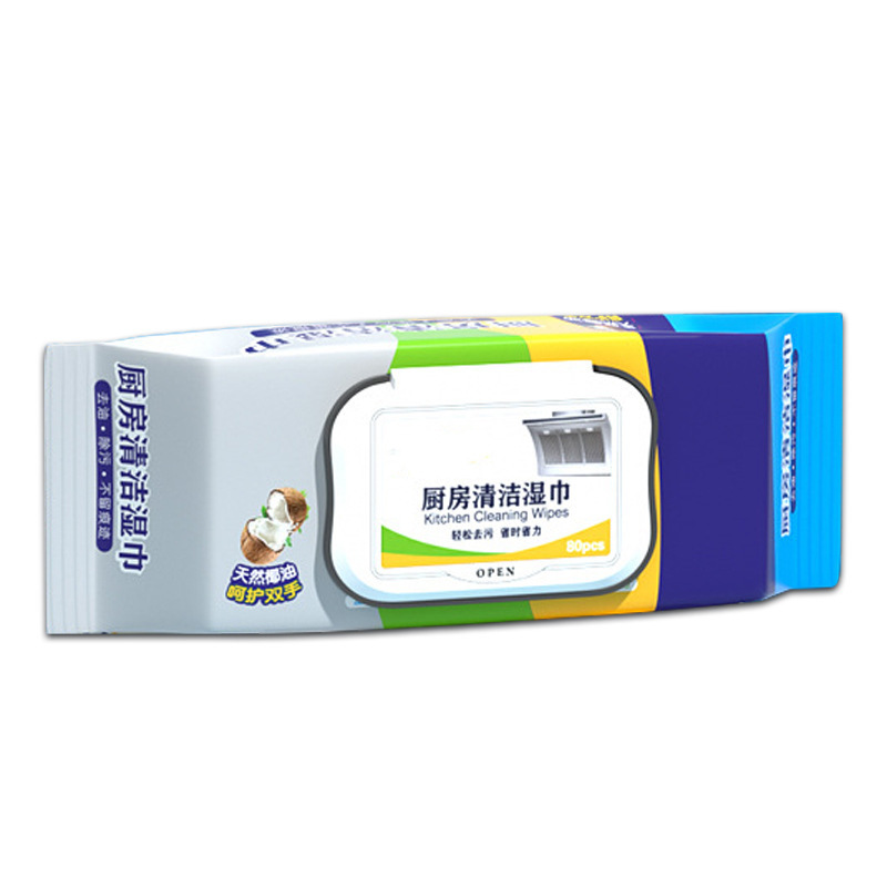 Toallitas húmedas de cocina con cubierta toallitas húmedas desechables de limpieza de cocina para la contaminación de aceite toallitas húmedas domésticas toallitas húmedas de cocina