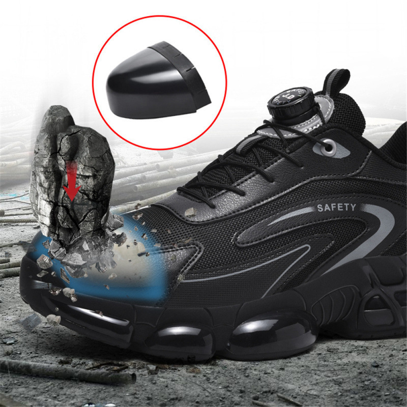 Men Special Work Shoes Men's Anti-Smash Anti-Puncture Steel Toe Lightweight Non-Slip Wear-Resistant Safety Work For Construction Site Fl Yknit_vogvips.com