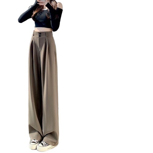 Black wide-leg pants for women: high-waisted, flowy straight-cut style perfect for pear-shaped figures—truly slimming and suit-like.
