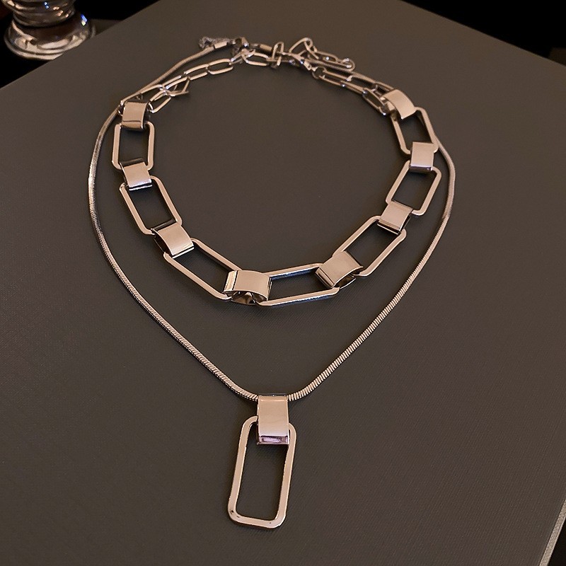 欧美跨境几何水滴高级感项链小众气质冷淡风毛衣链秋冬新款饰品女详情27