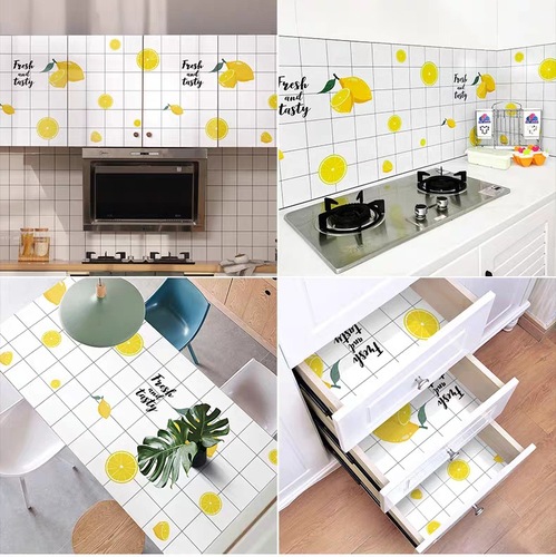 Kitchen oil-proof stickers self-adhesive waterproof smoke and moisture-proof range hood wallpaper cabinet stove table renovation wall wall stickers