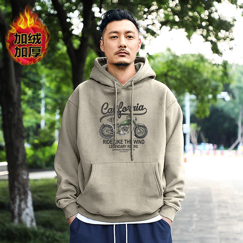 Avena gris sudadera con capuchilla más estilo de lana - 641