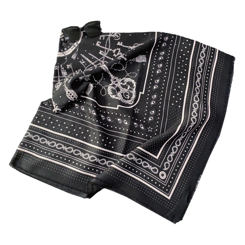 Nuevo impreso borla gran bufanda cuadrada para las mujeres primavera delgada moda todo partido seda bufanda chal regalo del Día de la madre para mamá