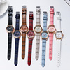 Fashionable bamboo belt, metal quartz men's watch, suitable for import