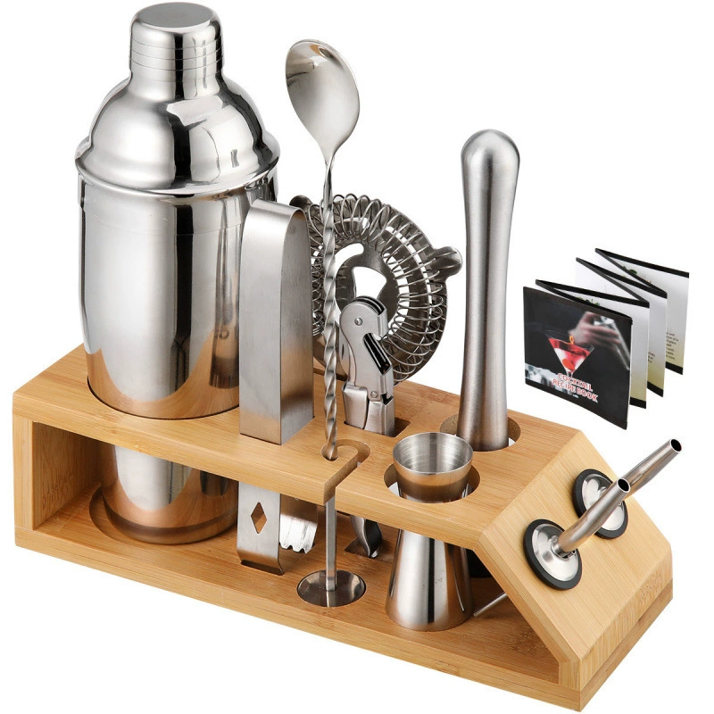 Набор из нержавеющей стали для коктейля Xuekejaker-бокал для барменов инструмент трапециевидная основа бамбуковая полка