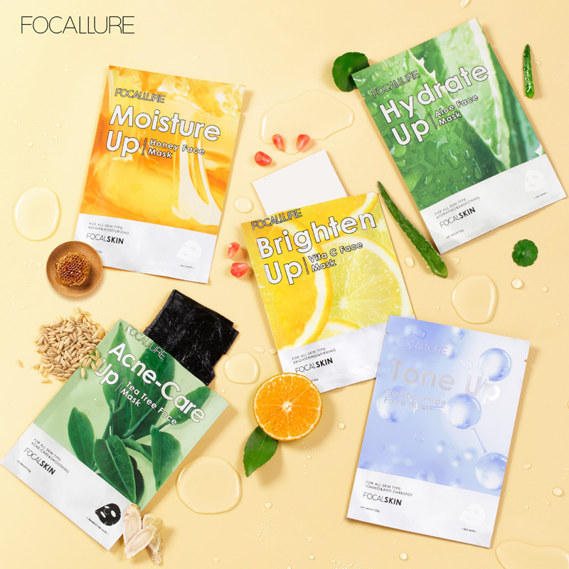 FOCALLURE 亮白补水保湿蚕丝能量面膜急救提亮片状面膜FASC03