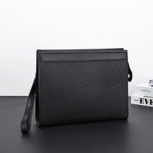 2025新款韩版休闲手拿包男格子纹手腕包文件袋简约时尚大气手抓包