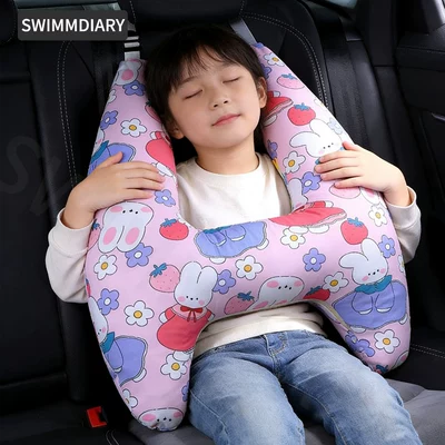 Seat belt shoulder pad — seat belt anti-collar neck - rabbit-strawberry-removable-and-washable-liner-pure-cotton-fabricbreathable-style