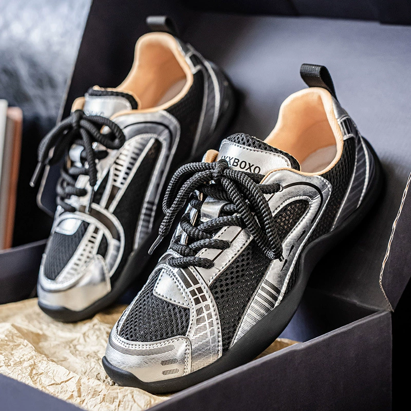 Летняя модная высококачественная весенне-летняя универсальная легкая роскошная мужская обувь, новые модные повседневные кроссовки на шнуровке