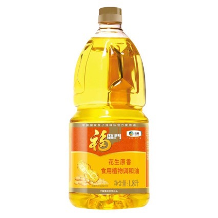 福临门花生原香食用植物调和油1.8L桶装家用健康中粮出品调合油