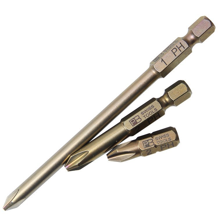 PB进口十字批头加长电动批头螺丝刀起子头超硬工业级冲击长批头