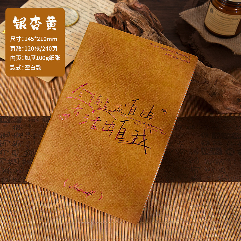 A5便携杜邦笔记本励志文字简约高颜值烫金手帐记事本笔记本可定制|undefined