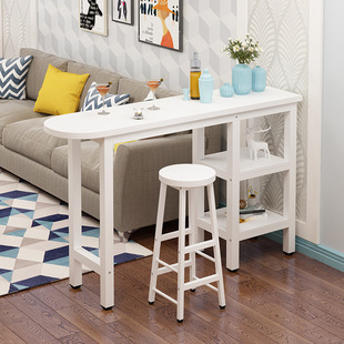 J^Bar Table Home Living Room Small Bar Kitchen Partition Cabinet Balcony Window Table High Table and Chair Narrow Long Dining Table Wine