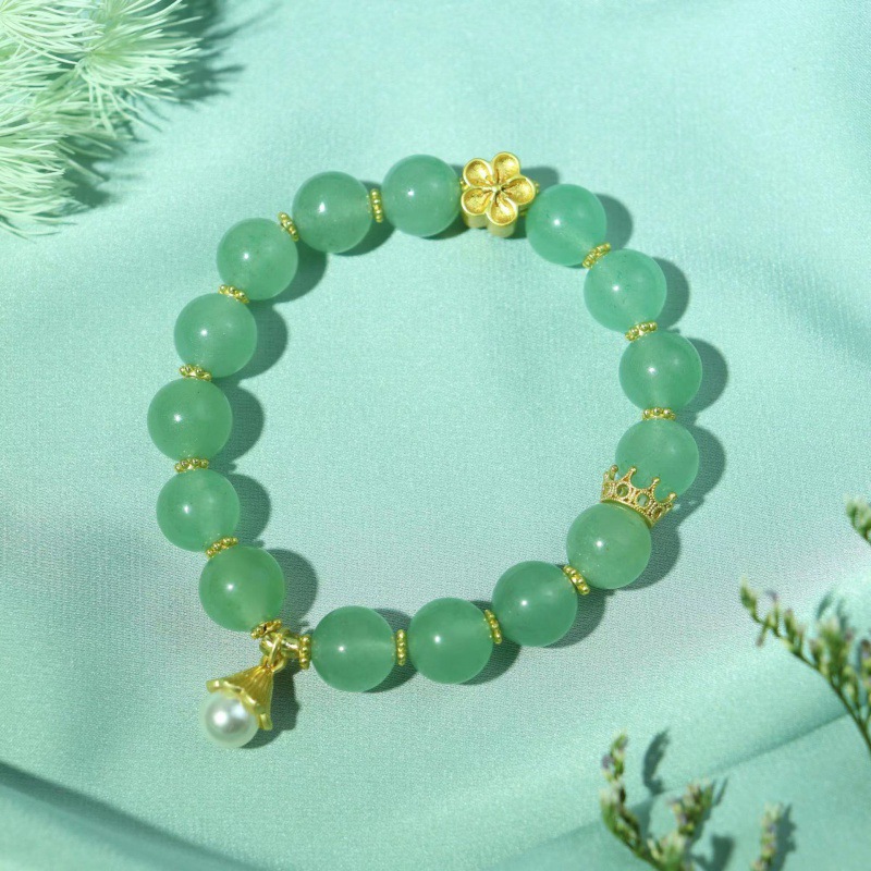 Dongling pulsera de jade de piedra esmeralda pulsera de jade multi-círculo un solo anillo pulsera de calabaza transmisión en vivo fuente de bienestar