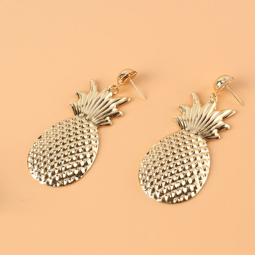 Creative Cute Style Alloy Pineapple Earrings display picture 4