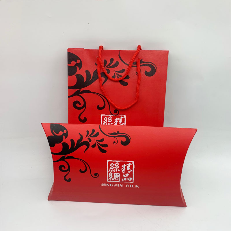 精品丝绸丝巾包装盒红色礼盒包装袋现货热卖厂家直销批发