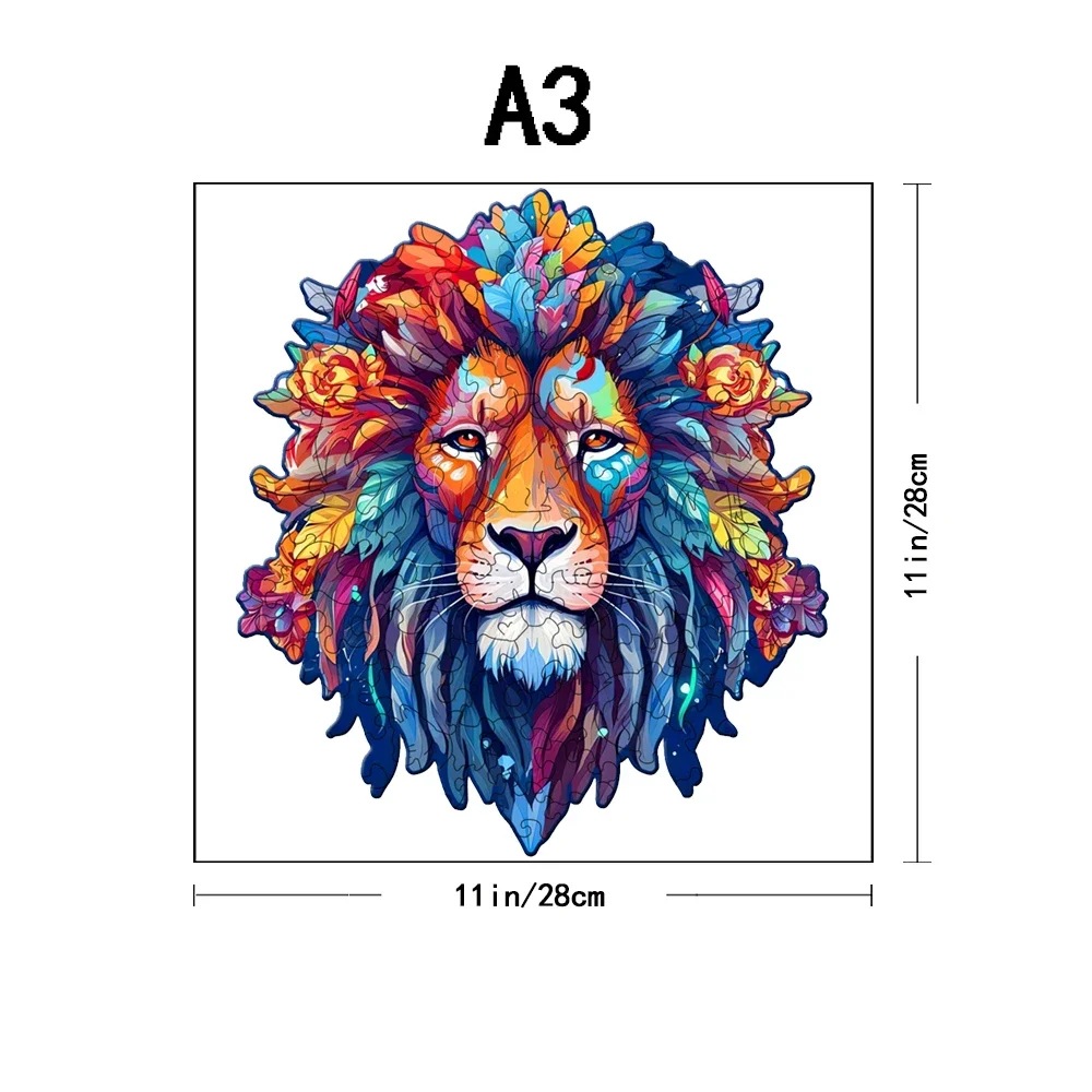 Venta caliente transfronteriza creativa en forma de animal rompecabezas de madera irregular tridimensional rompecabezas de madera juguetes para niños al por mayor