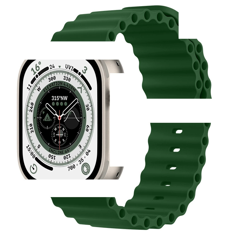 Силиконовый ремешок для часов (PG75) для Apple Watch, океанская застежка, 44/45/46/49 мм, множество цветов