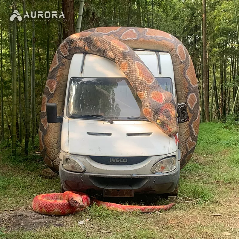大型仿真硅胶蟒蛇毒蛇电动可动可叫模型定制森林打造园区活动科普
