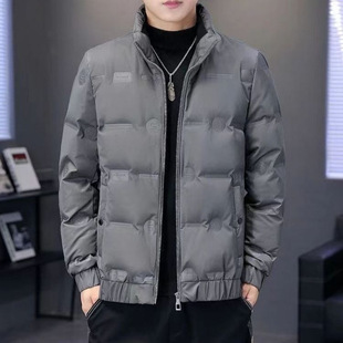 Fashion winter down jacket men's 2024 new short light warm handsome tide brand winter thick men's clothing