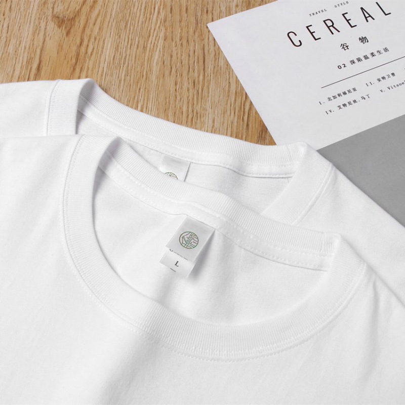 230g Japanese heavy cotton blank t-shirt men's loose pure white short sleeve men's T-shirt men's summer wholesale