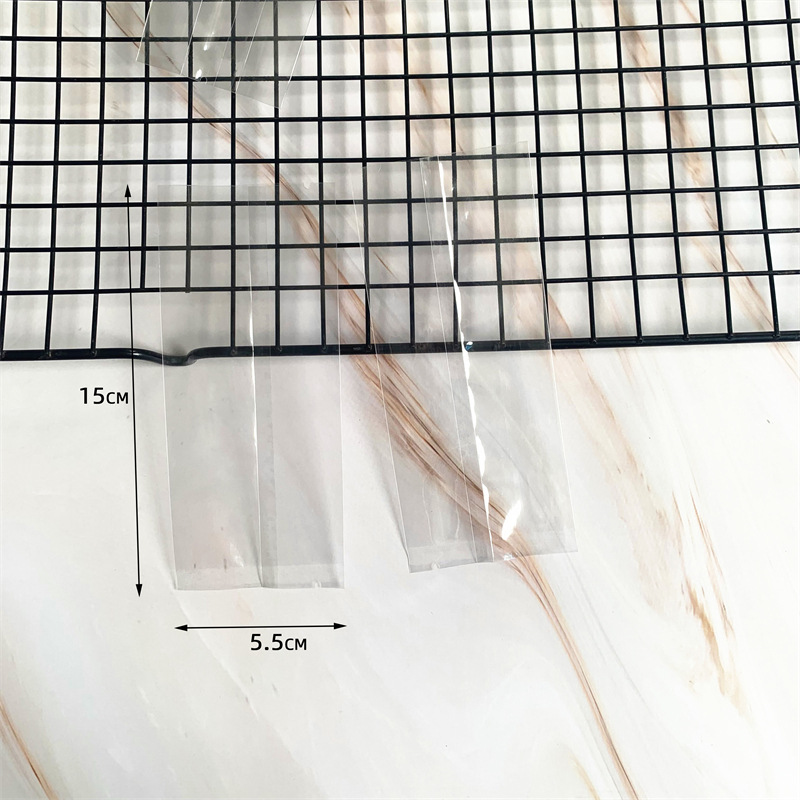 Venta al por mayor bolsa de pastel de Luna transparente sin color impresión embalaje bolsa yema de huevo plástico crujiente nieve bolsa de embalaje 100