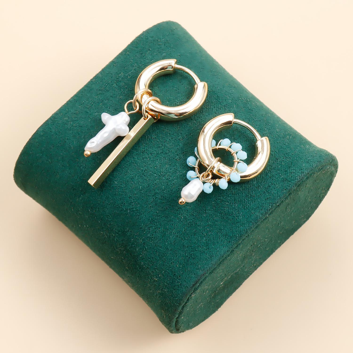 10g Weight Alloy Ear Needle Material Earrings Classification 1 Pair Quantity Holiday, Daily Occasion Alloy Material Geometric, Cross Pattern Women's Gender Plating Design Casual, Simple Style Style 1 Pair Casual Simple Style Geometric Cross Plating Alloy Earrings 23