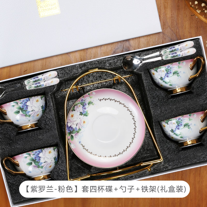 Taza de café de cerámica europea de hueso, taza de cerámica doméstica creativa, taza de alta calidad, caja de regalo de taza exquisita al por mayor