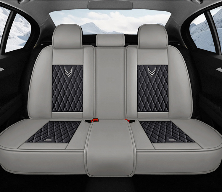 Car Seat Cushion, Waist Support, Wing Protection, Five-Seater Four-Season Cushion, All-Inclusive Seat Cover, Seat Cushion, Nappa Leather, Amazon Europe and America Cross-Border