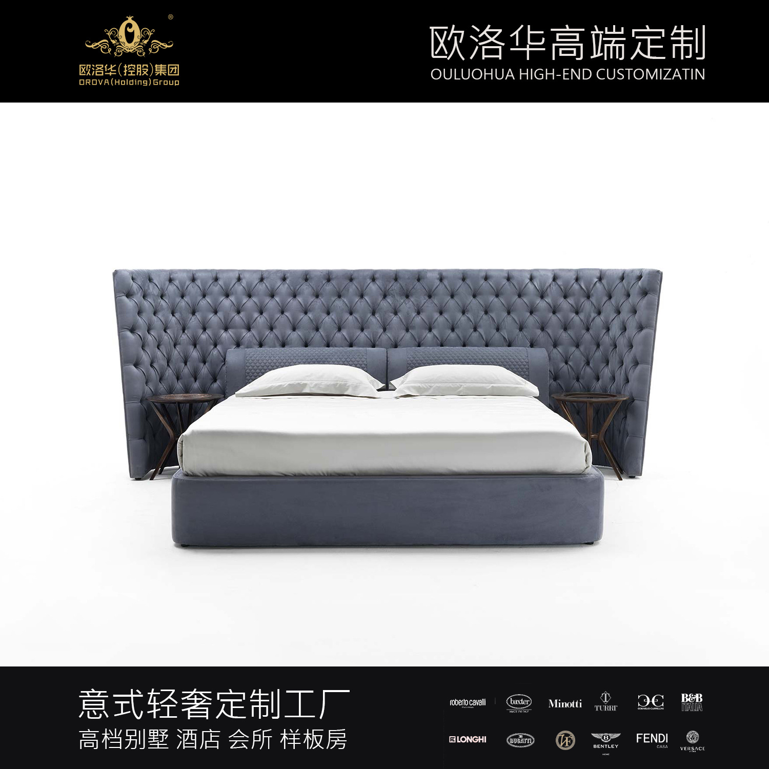 Italian light luxury leather bed, minimalist double bed for master bedroom, wedding bed 1.8 meters, designer wabi-sabi style minimalist full bed