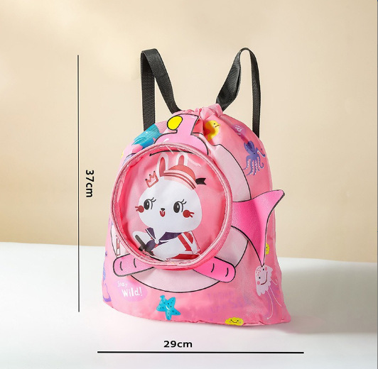 Swimming bag - Rose Red - Little White Rabbit - Small - 1 piece (bag)