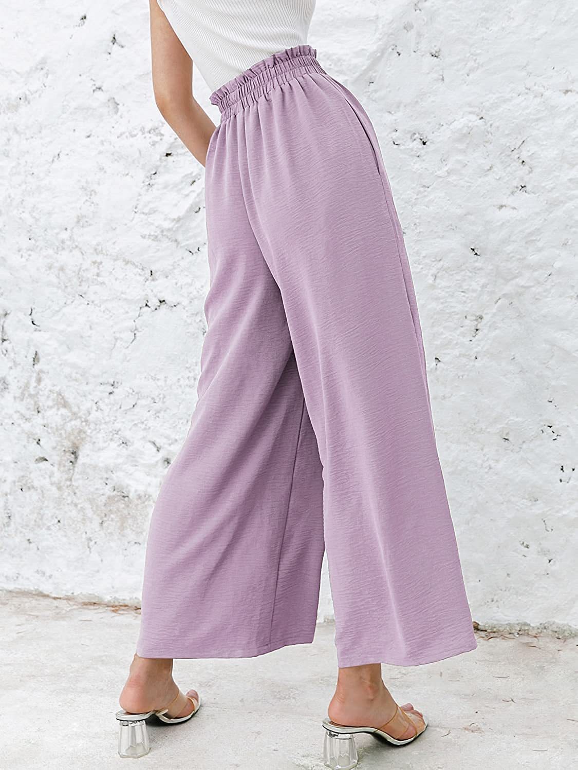 Women's Daily Simple Style Solid Color Ankle-length Pleated Wide Leg Pants display picture 27