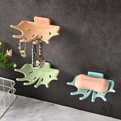 Factory Direct Supply Creative Drain Mesh Soap Dish Organizer Without Drilling Wall Mount Storage Shelf Bathroom and Toilet Soap Dispenser