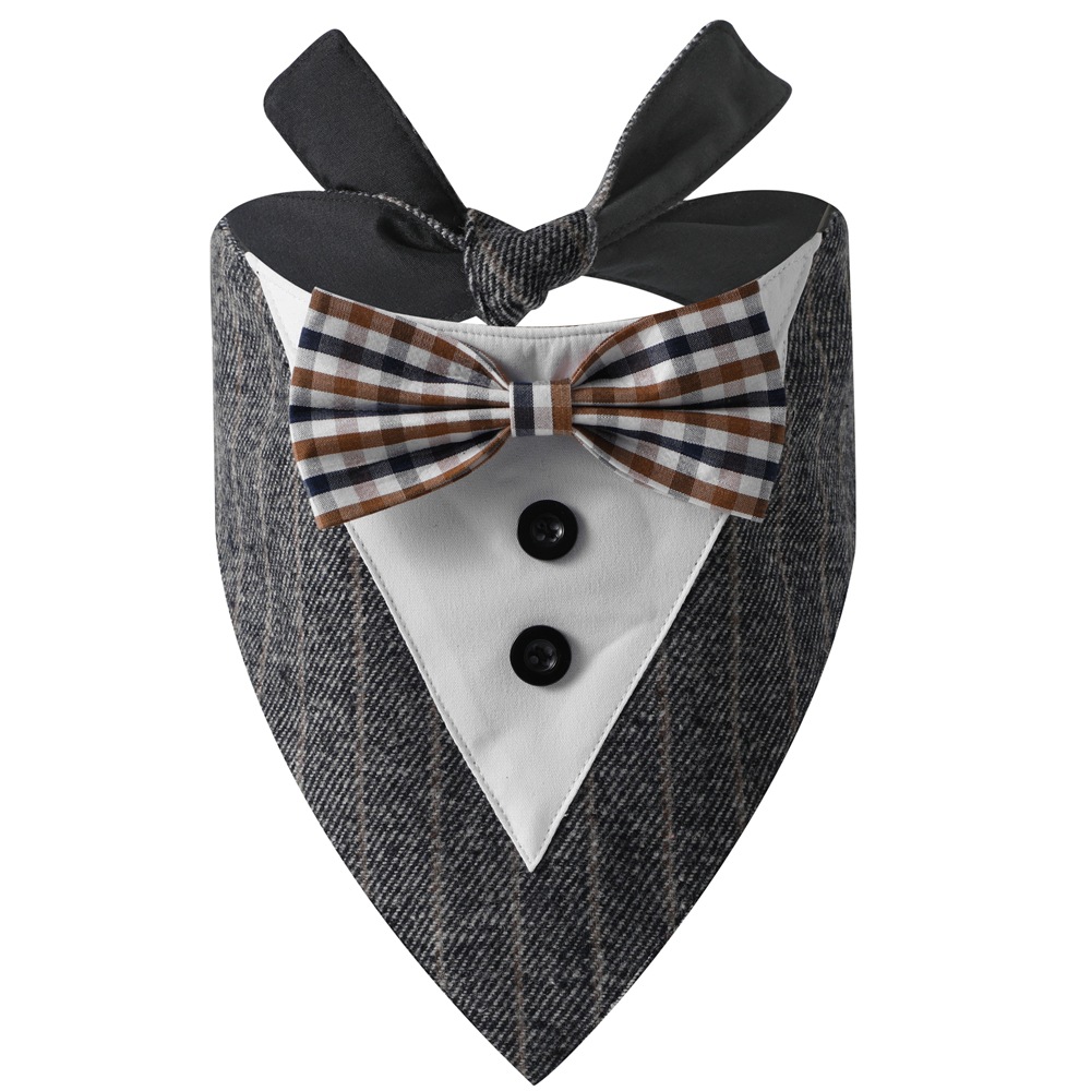 TANPOPO transfronterizo nuevo traje de mascota guapo mascota boda boca toalla perro bufanda