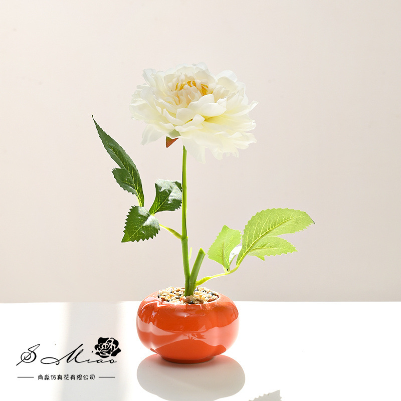 flores falsas estilo pastoral peonía pequeña flor de simulación bonsai decoración creativa flor de moda plantación verde artificial simulación maceta