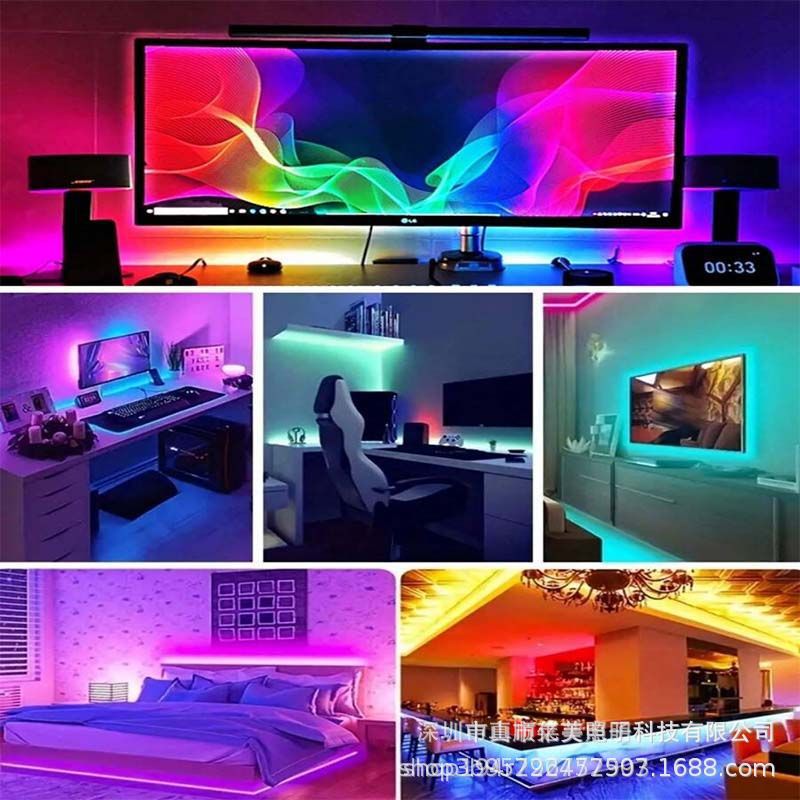 Luz led rgb con usb - Mirage 5050rgb - 5v - 12n placa desnuda - dientes azules transparentes + placa - caja de color image 5