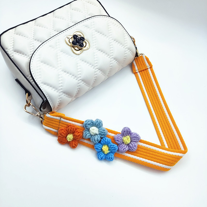 Daily, Shopping Occasion Cotton Material All Seasons Cotton Color Block Bag Strap