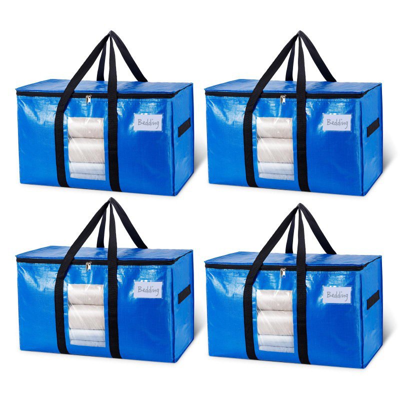 One-Piece Portable New Thickeneded Large Pe Blue Moving Bag Clothing Storage Foldableable Quilt Packing Bag One-Piece Portable New Thickeneded Large Pe Blue Moving Bag Clothing Storage Foldableable Quilt Packing Bag
