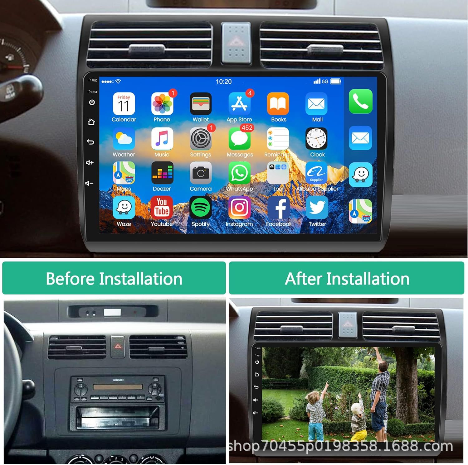 Adecuado para 03-10 Suzuki Swift Suzuki Swift Android Car Control de navegación Carplay inalámbrico
