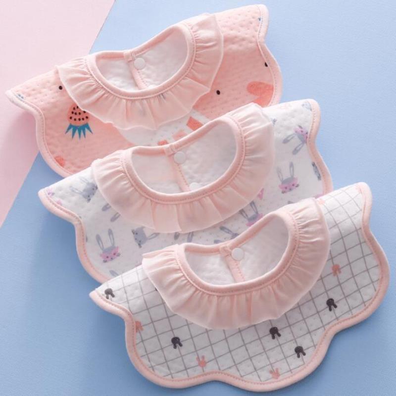 Primavera y otoño bebé babero infantil babero giratorio bebé algodón leche escupir artefacto recién nacido gasa babero impermeable