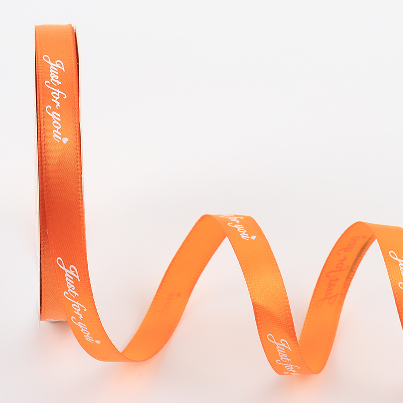 2,5 cm flor floral caja de regalo cinta de poliéster pastel DIY arco cinta sólo para usted letra inglesa cinta