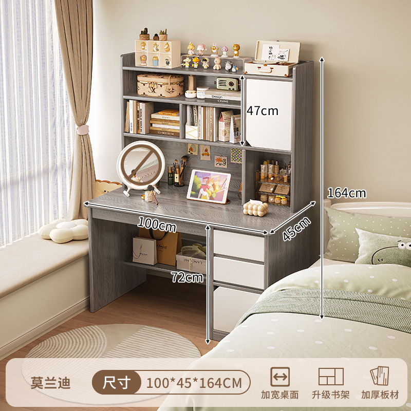 Escritorio dos en uno, escritorio de maquillaje, escritorio de computadora, tocador, dormitorio todo en uno, moderno y simple 2024 nuevo almacenamiento image 36