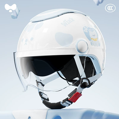 Helmet for Women with | Motosiklet kaskı (dəbilqə) - 3c-sea-salt-blue-transparent-short-mirror-class-a-new-national-standard-one-size-fits-all